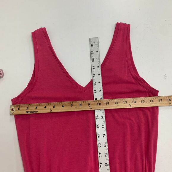 Sweaty Betty Tank Dress Women XS Pink Take It Easy Drop Waist Stretch Tie V Neck - Picture 9 of 16